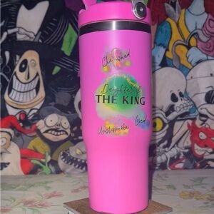 Pink Tumbler with Inspirational Text